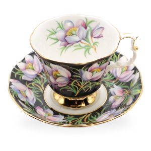 Royal Albert Porcelain Coffee Cup + Saucer Hand-Painted