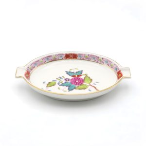 Herend Chinese Boquet Ashtray, Colorful Apponyi Pattern, Vintage Porcelain Hand Painted Tray