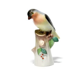 Herend Porcelain Bird Figurine Robin, Vintage Collectible Bird Hand Painted, Ceramic Sculpture