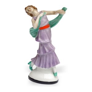 Porcelain Bailarina Figuine Wagner & Apel Vintage Art Deco Elegant Woman Dancer Hand Painted