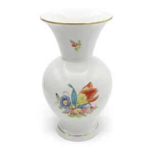 Herend Luxury Vase, Large Porcelain Floral Vase, Decorative Hand Painted Vase, Flower Vessel, MCM Hungarian Vintage Room Decor