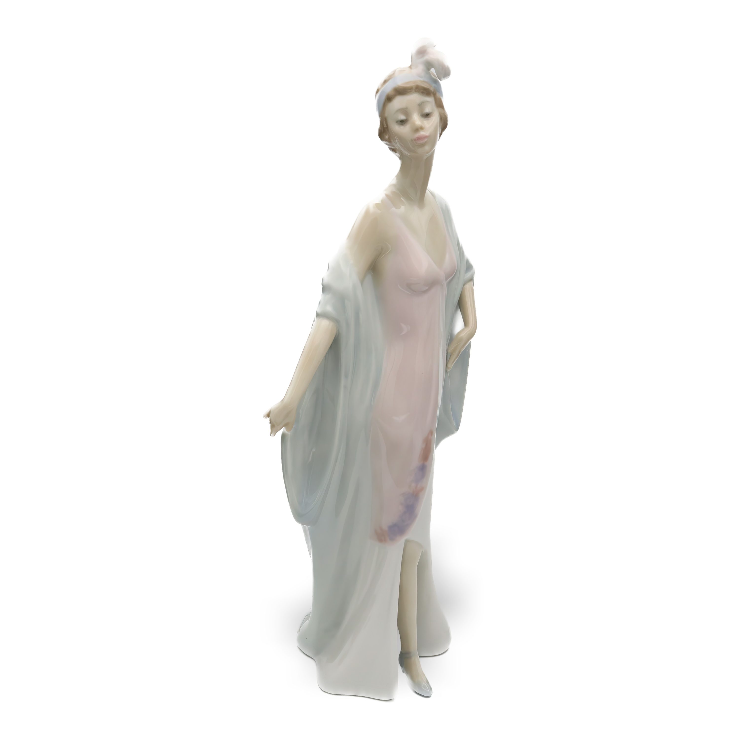 Lladro Art Deco Porcelain Figurine, Sophisticate Flapper Lady, Model 5787, Boxed, Retired