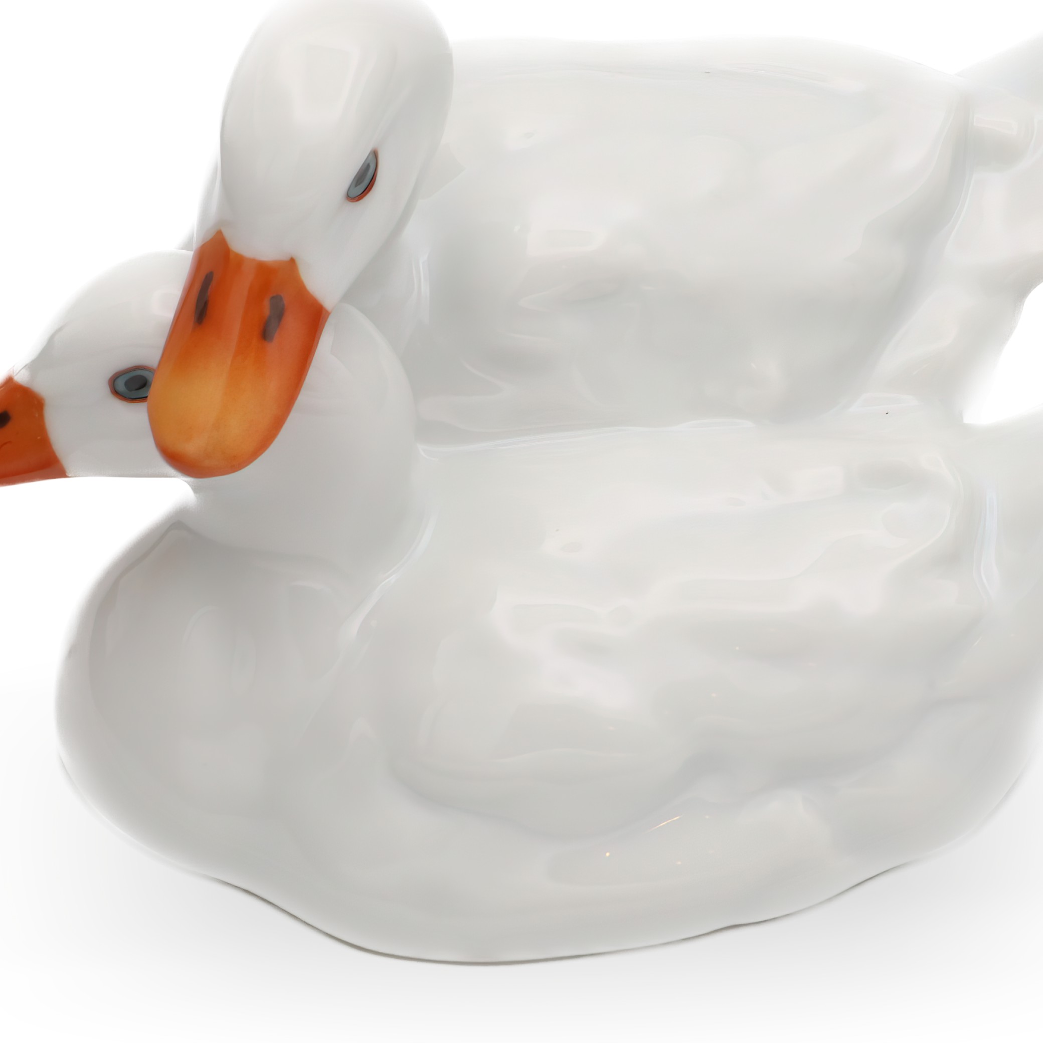 Vintage Herend Figurines, White Ducks, Collectible Porcelain Bird Statue, Hand Painted Hungarian Decor, Exquisite Handcrafted Home Accent Collectible