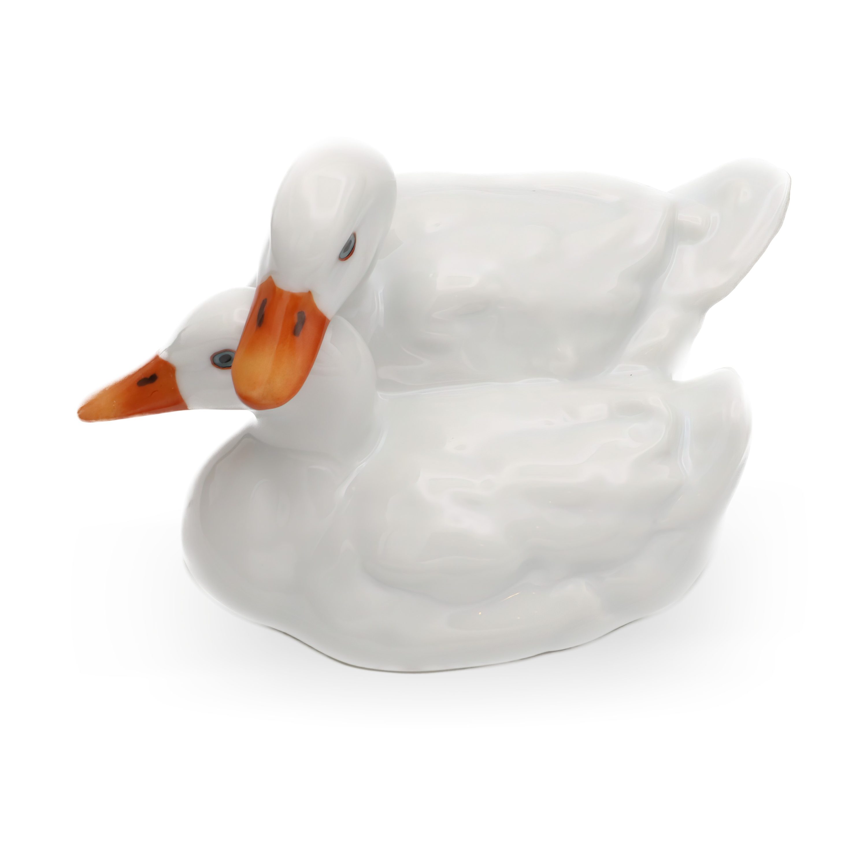 Vintage Herend Figurines, White Ducks, Collectible Porcelain Bird Statue, Hand Painted Hungarian Decor, Exquisite Handcrafted Home Accent Collectible