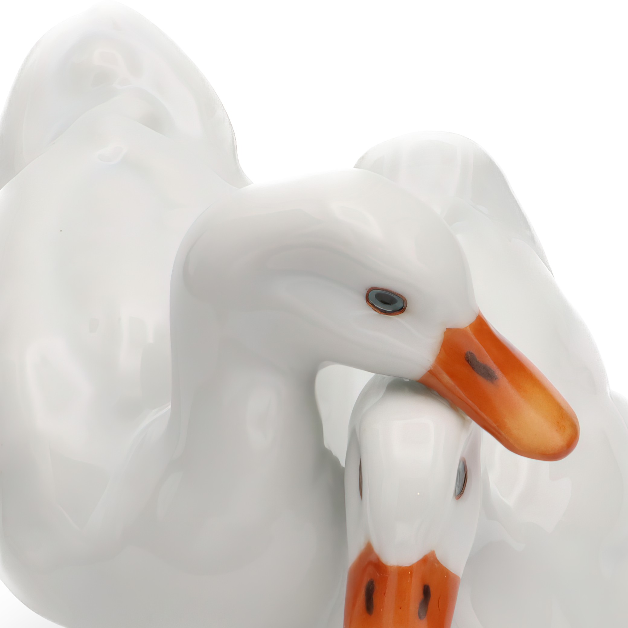 Vintage Herend Figurines, White Ducks, Collectible Porcelain Bird Statue, Hand Painted Hungarian Decor, Exquisite Handcrafted Home Accent Collectible