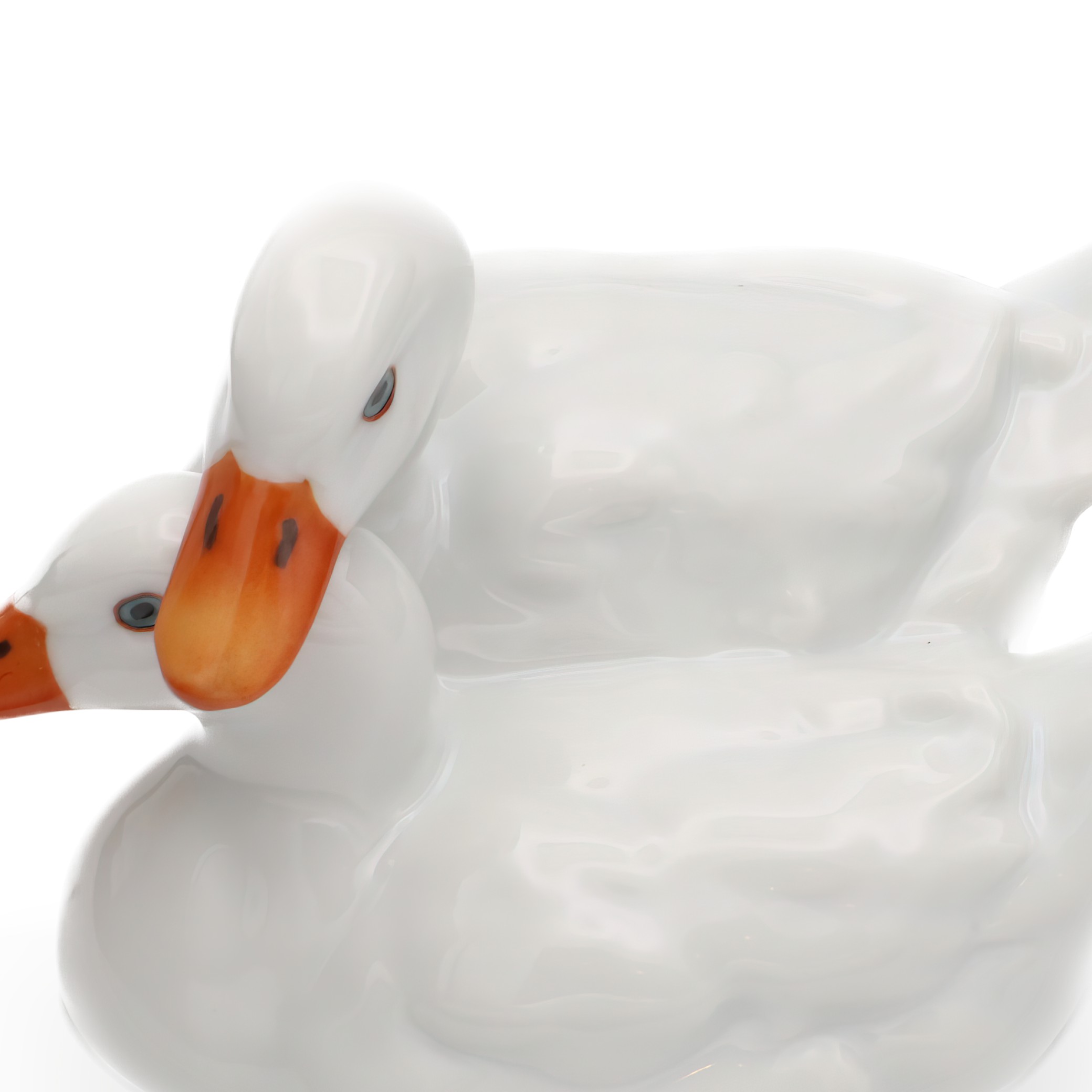 Vintage Herend Figurines, White Ducks, Collectible Porcelain Bird Statue, Hand Painted Hungarian Decor, Exquisite Handcrafted Home Accent Collectible