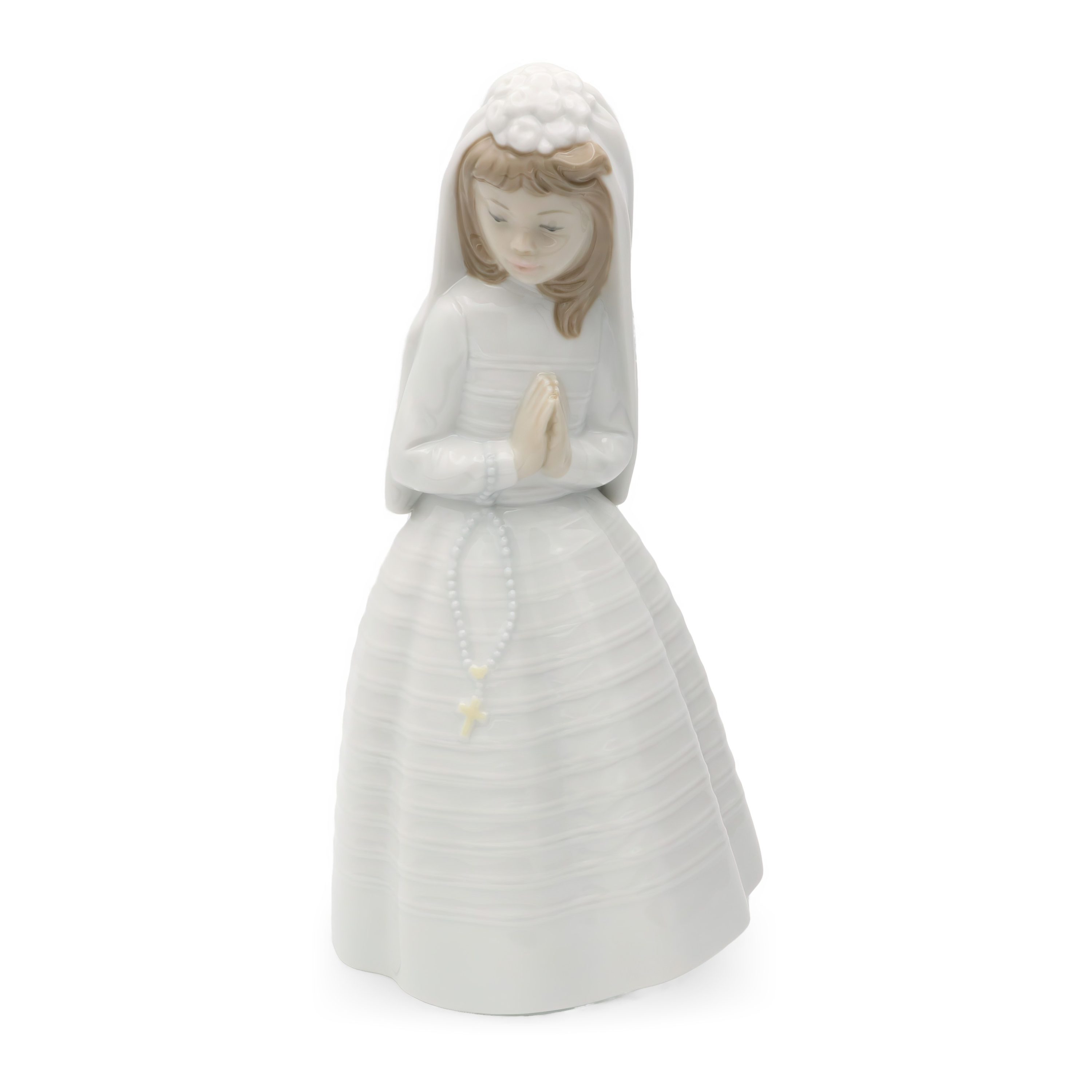 Lladro NAO First Communion, Girl Dressed In White, Porcelain Figurine Praying Girl, Limited Edition Collectible, Elegant Religious Decor, Gift For Faith Milestones