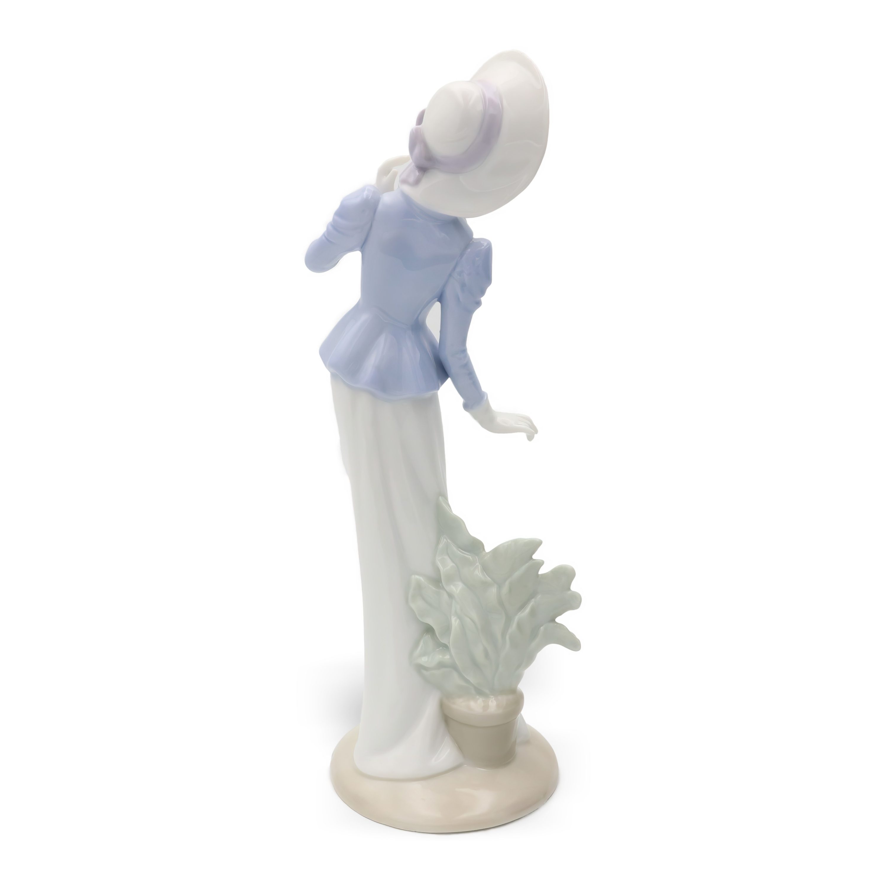 Monti Fiero Porcelain Elegant Lady In Hat, Hand Painted Spanish Porcelain Figurine