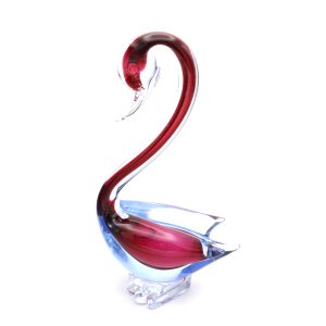 Murano Glass Purple Swan, Blown Glass, Original Italian Treasure, Exquisite Collectible Art Piece