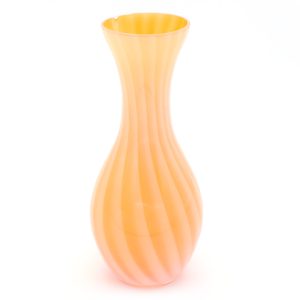 Murano Glass Yellow Vase, 1980s Vintage Hand Made, Original Italian, Exquisite Home Décor Accent, Collectible Art Glass Masterpiece