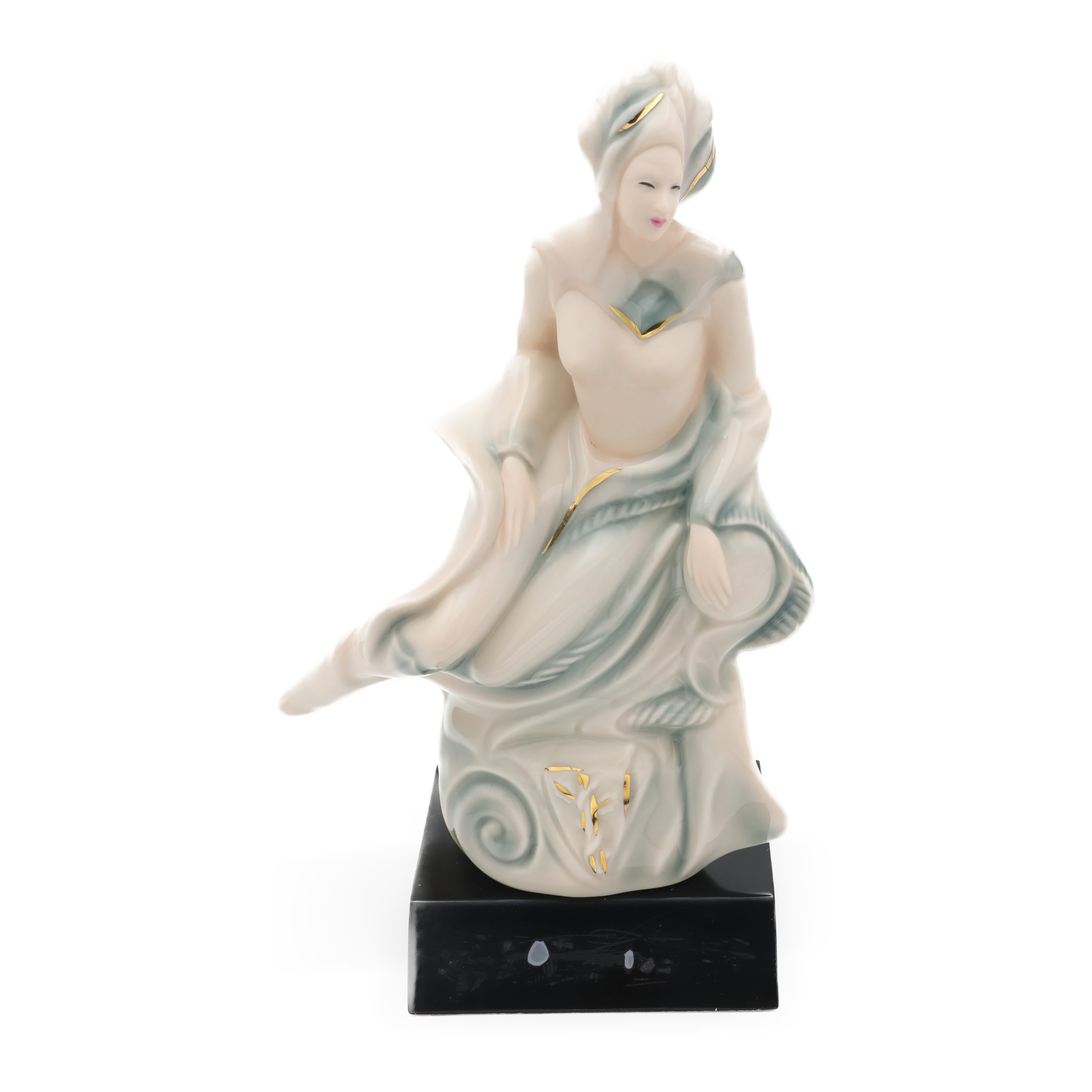 Fantasy Woman Figurine, Hand Painted Galos Porcelain, Medicina, Ethereal Beauty With Elegant Details, Very Rare