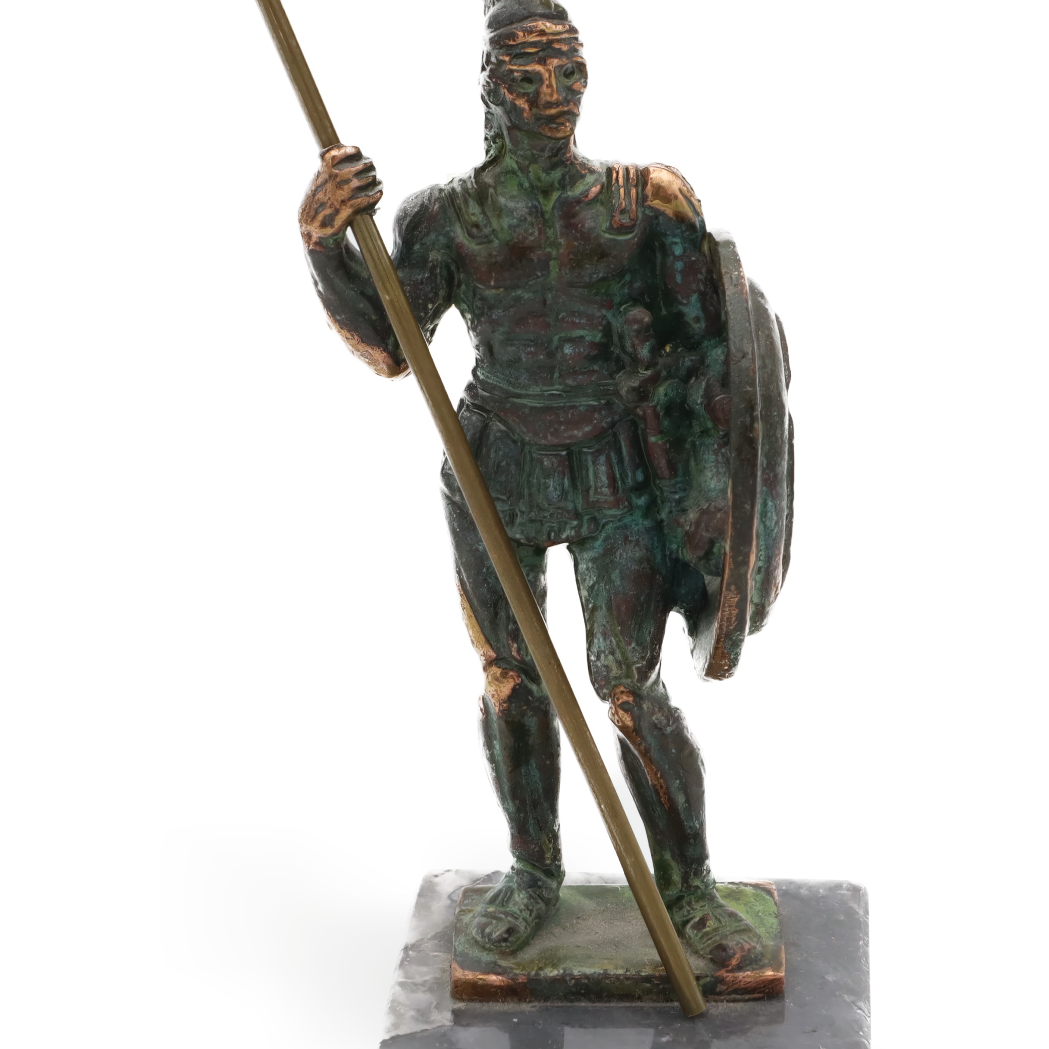 Spartan Warrior Bronze Statue - Vintage Decor - Greek Mythology Art - Ancient Warrior Sculpture - Bronze Home Accent - Historical Figurine