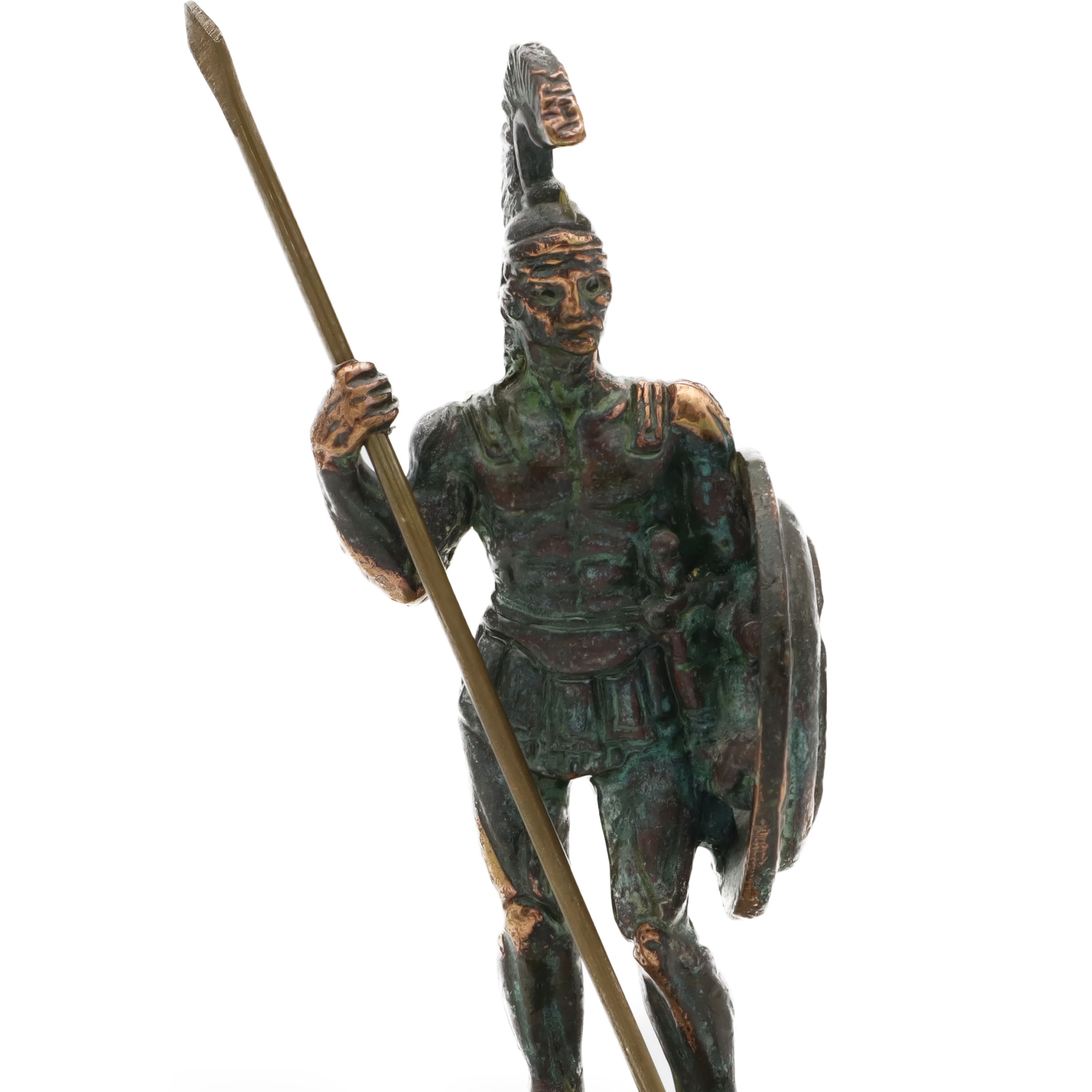Spartan Warrior Bronze Statue - Vintage Decor - Greek Mythology Art - Ancient Warrior Sculpture - Bronze Home Accent - Historical Figurine