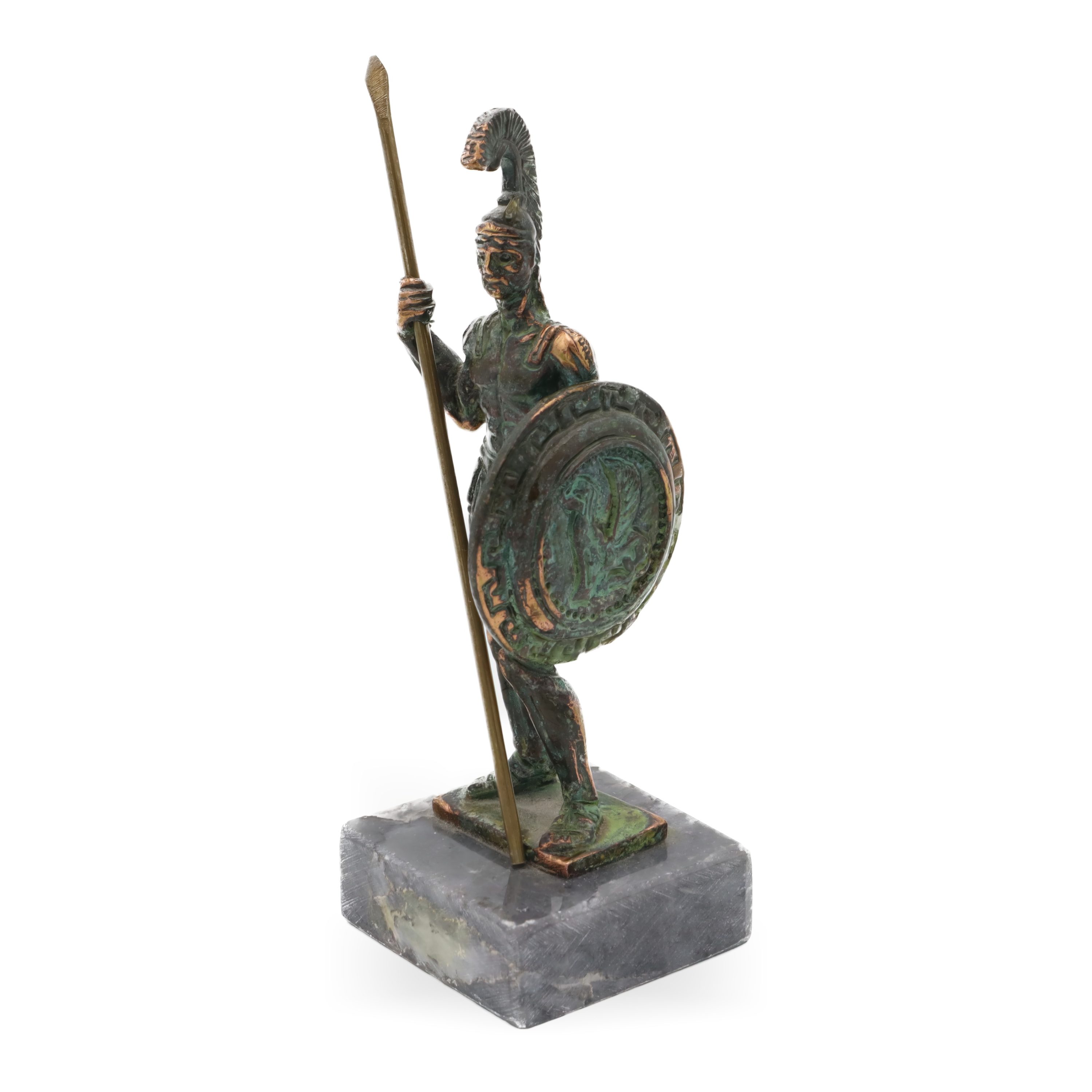 Spartan Warrior Bronze Statue - Vintage Decor - Greek Mythology Art - Ancient Warrior Sculpture - Bronze Home Accent - Historical Figurine
