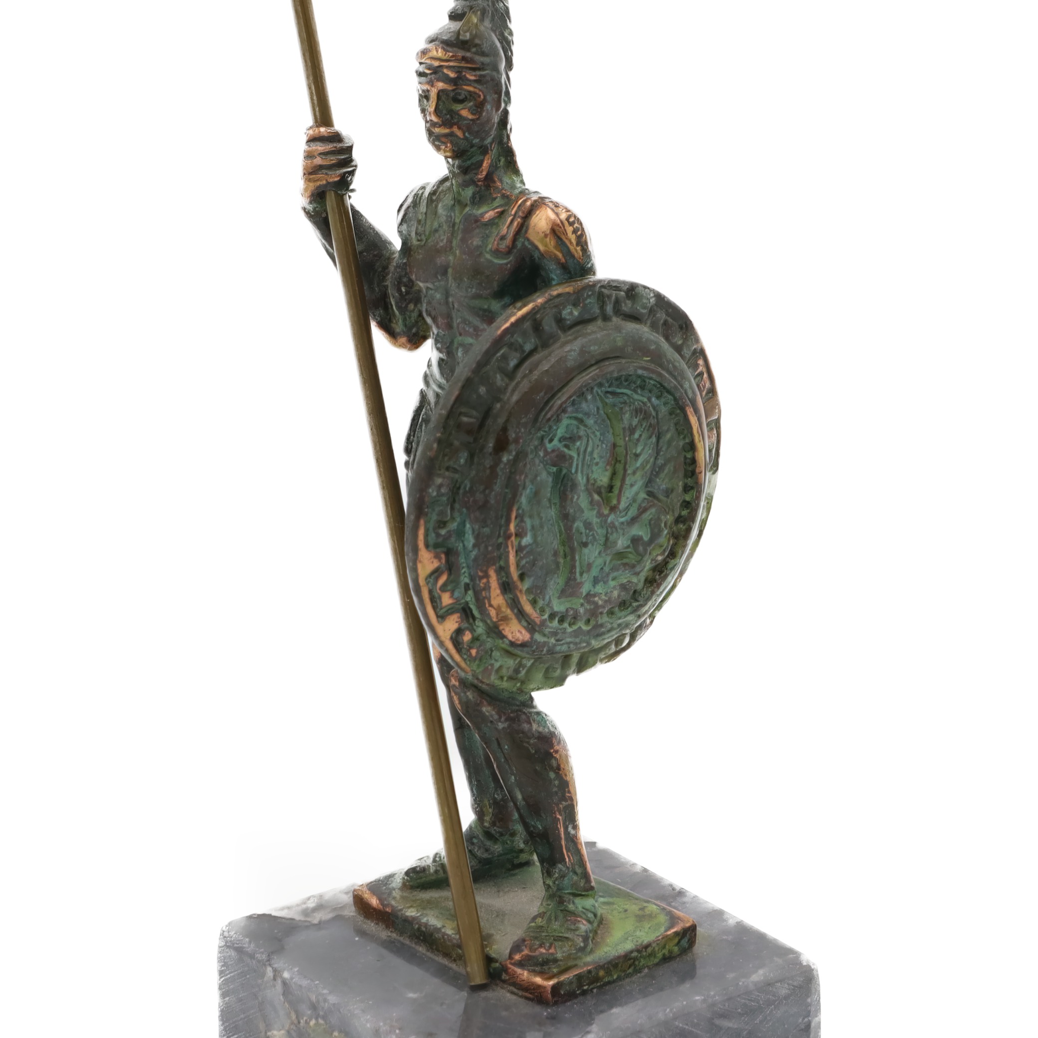 Spartan Warrior Bronze Statue - Vintage Decor - Greek Mythology Art - Ancient Warrior Sculpture - Bronze Home Accent - Historical Figurine