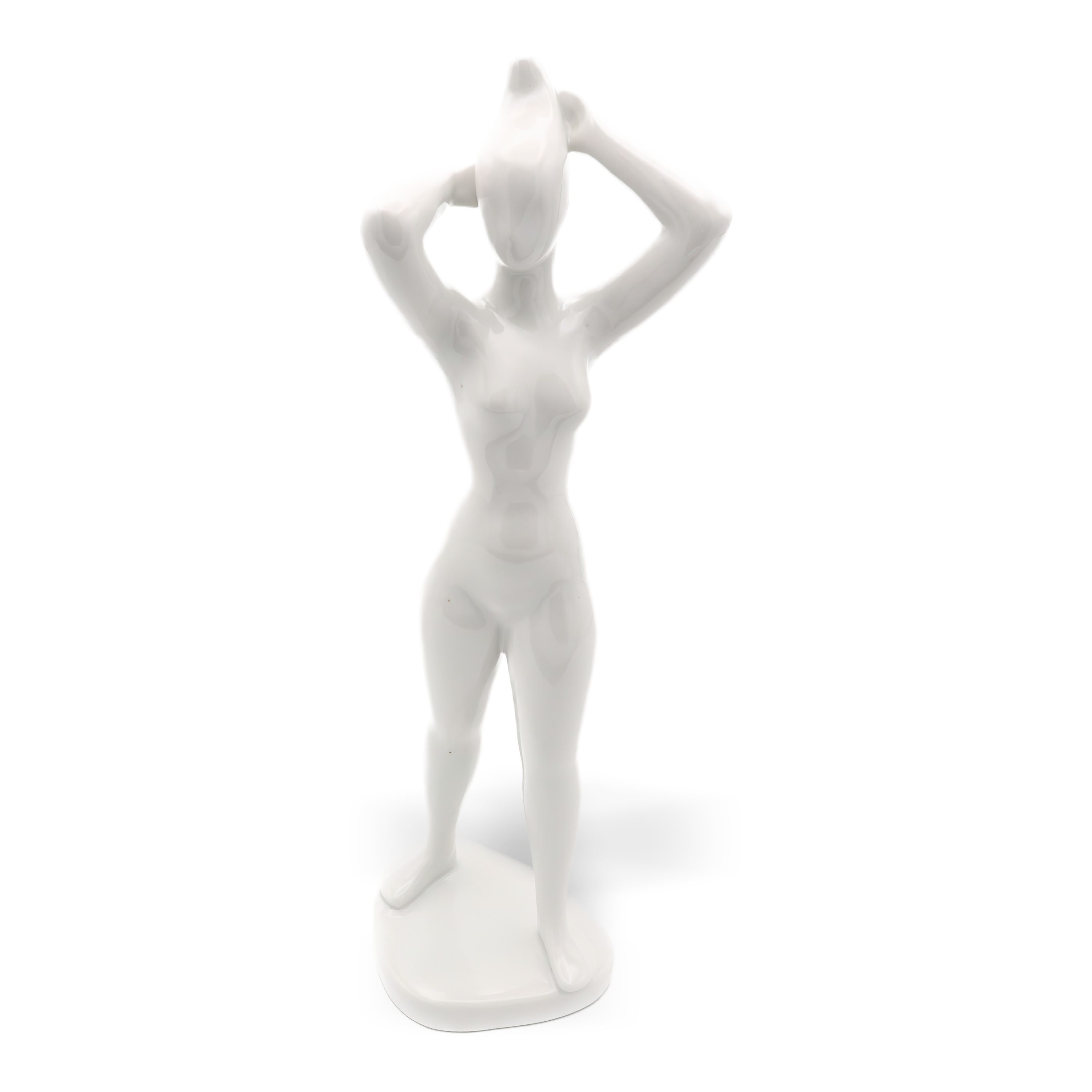Art Deco Woman Statue - Lady Combing Her Hair - Hand Made Porcelain Figurine - Very Rare - Vintage Home Decor - Collectible Female Figure - Unique Gift For Her - Elegant Art Nouveau Sculpture