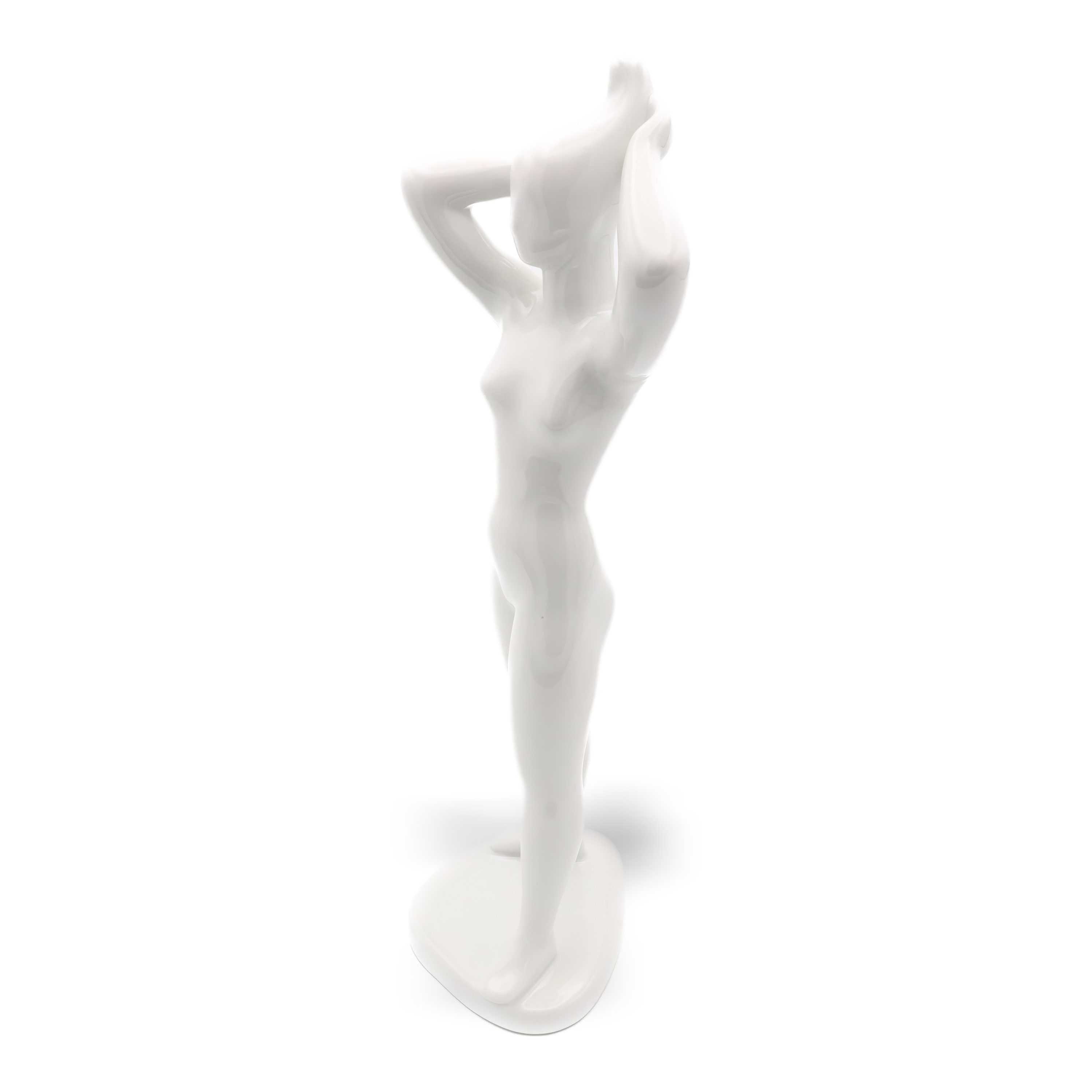 Art Deco Woman Statue - Lady Combing Her Hair - Hand Made Porcelain Figurine - Very Rare - Vintage Home Decor - Collectible Female Figure - Unique Gift For Her - Elegant Art Nouveau Sculpture