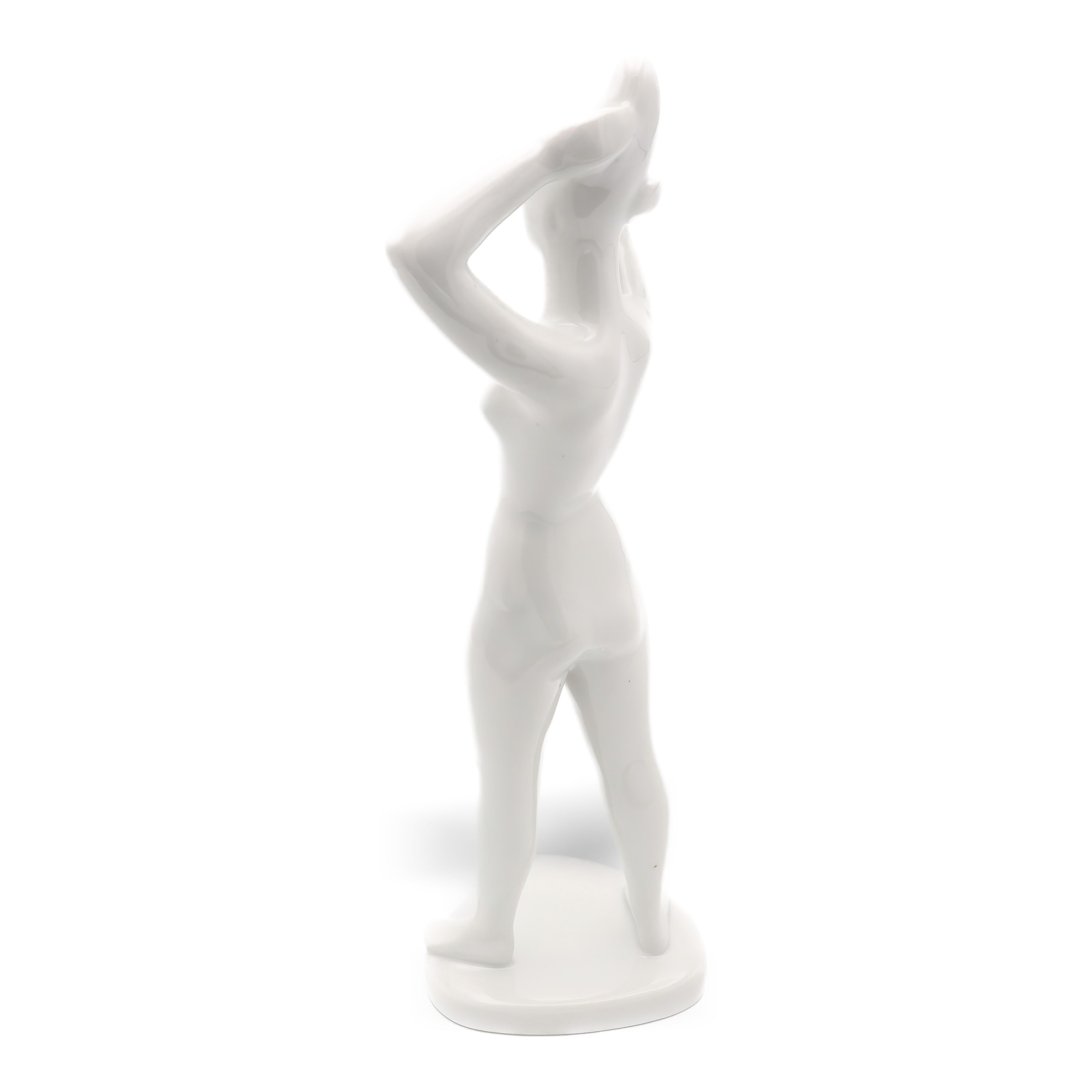 Art Deco Woman Statue - Lady Combing Her Hair - Hand Made Porcelain Figurine - Very Rare - Vintage Home Decor - Collectible Female Figure - Unique Gift For Her - Elegant Art Nouveau Sculpture
