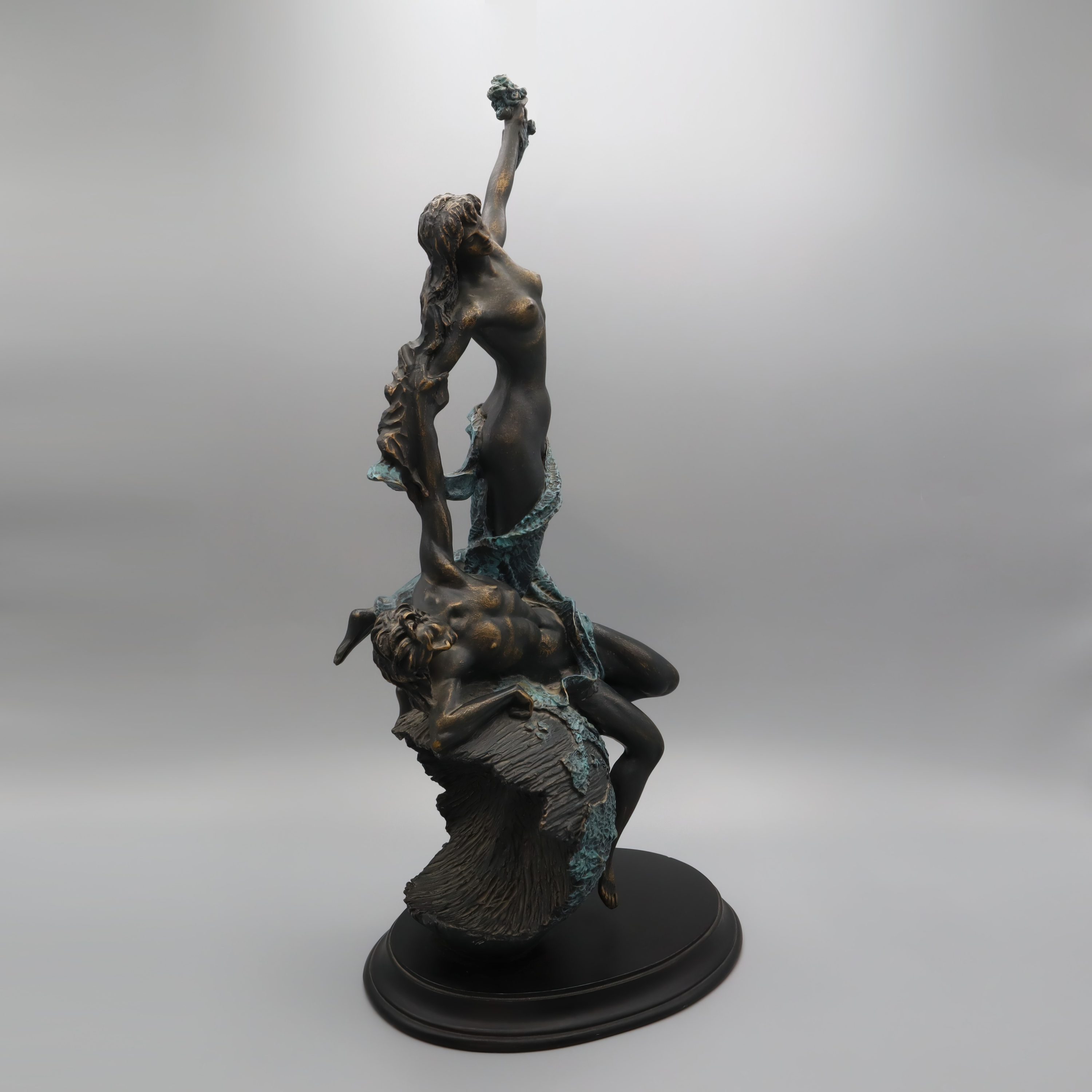 Bronze Statue Allegria - Art Deco Figure - Solid Bronze Heavy Statue - Vintage Home Decor - Antique Art Deco Sculpture