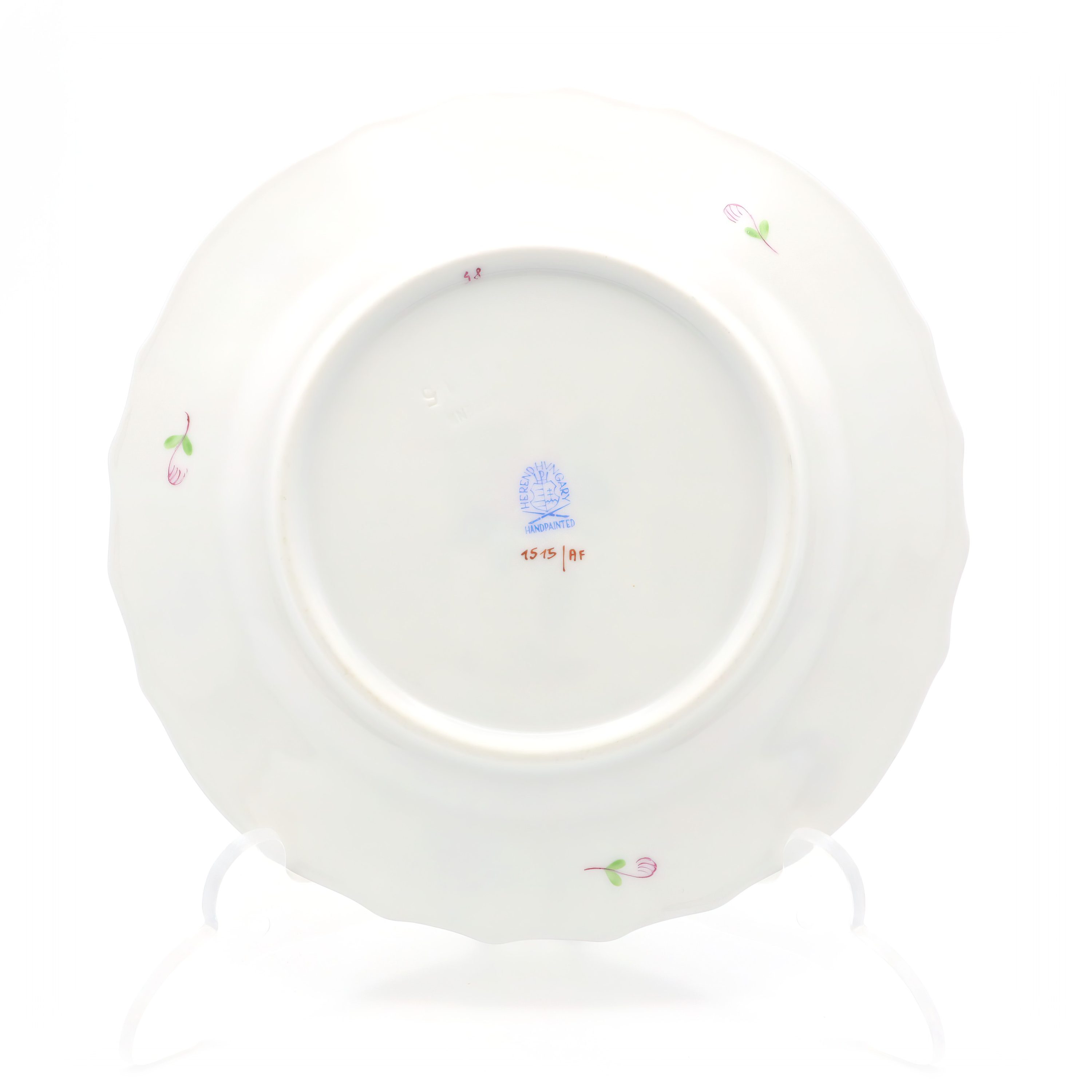 Herend Multicolor Chinese Bouquet Bread & Butter Plate - Hand-Painted Porcelain Plate - Vintage Herend China - Collectible Herend Plate - Floral Pattern Plate - Fine Dining Tableware - Hungarian Porcelain Dish - Cottagecore Kitchen Decor