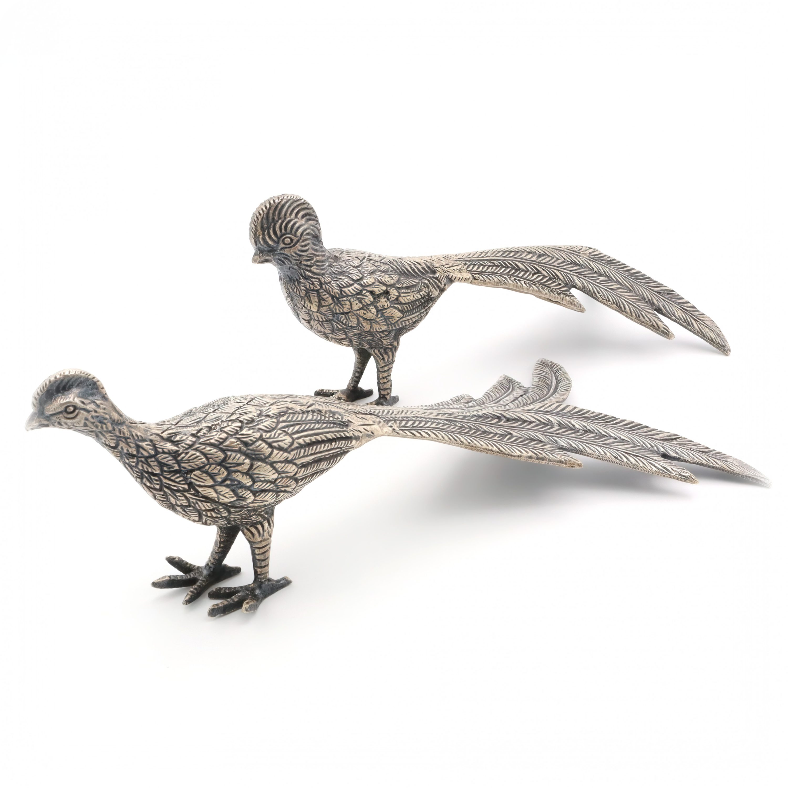 Vintage Metal Pheasant Figurines - Table Decoration - For Bird Lovers - Rustic Home Decor - Pair Of Pheasants  - Animal Collectibles - Vintage-Inspired Decor - Wildlife Inspired Gift