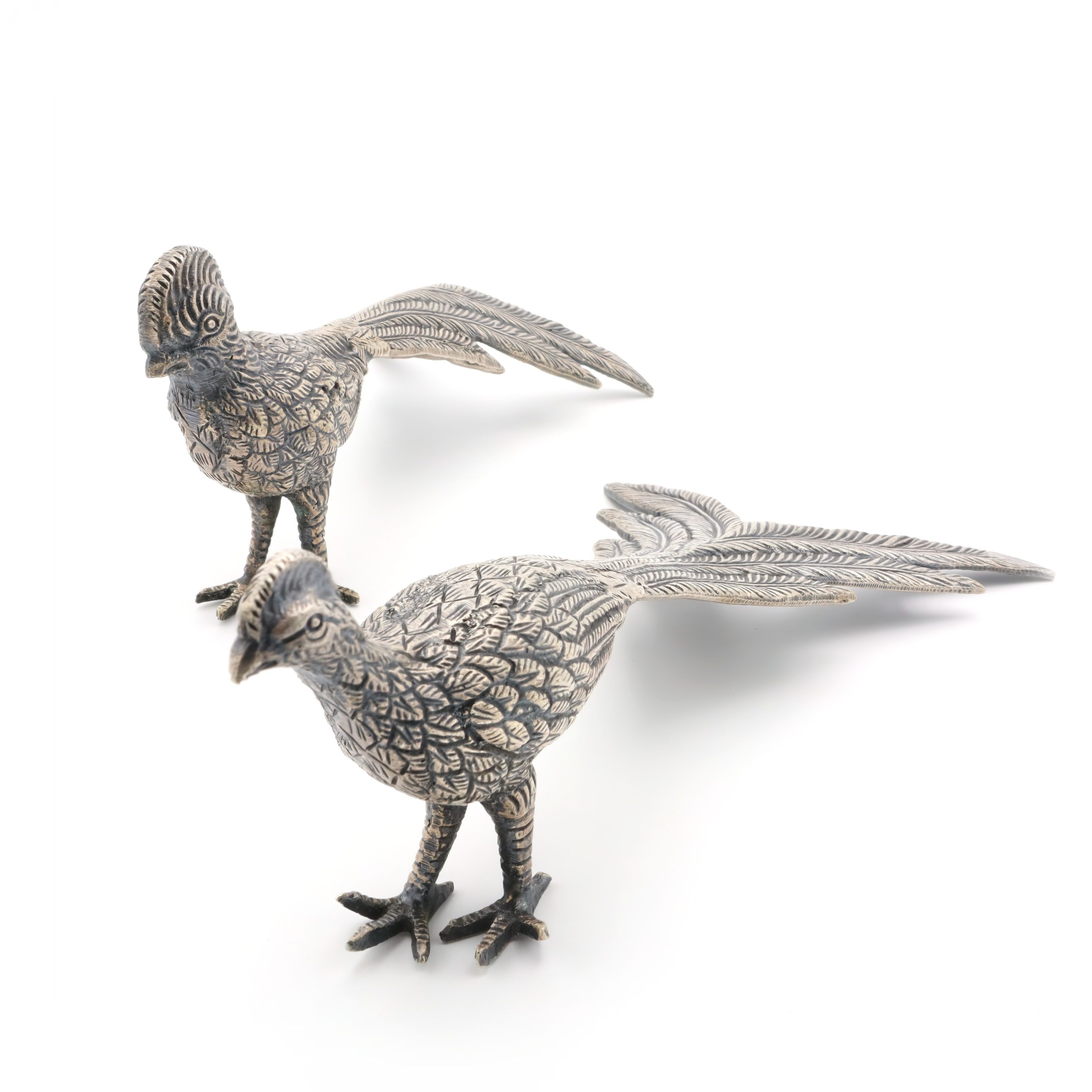 Vintage Metal Pheasant Figurines - Table Decoration - For Bird Lovers - Rustic Home Decor - Pair Of Pheasants  - Animal Collectibles - Vintage-Inspired Decor - Wildlife Inspired Gift