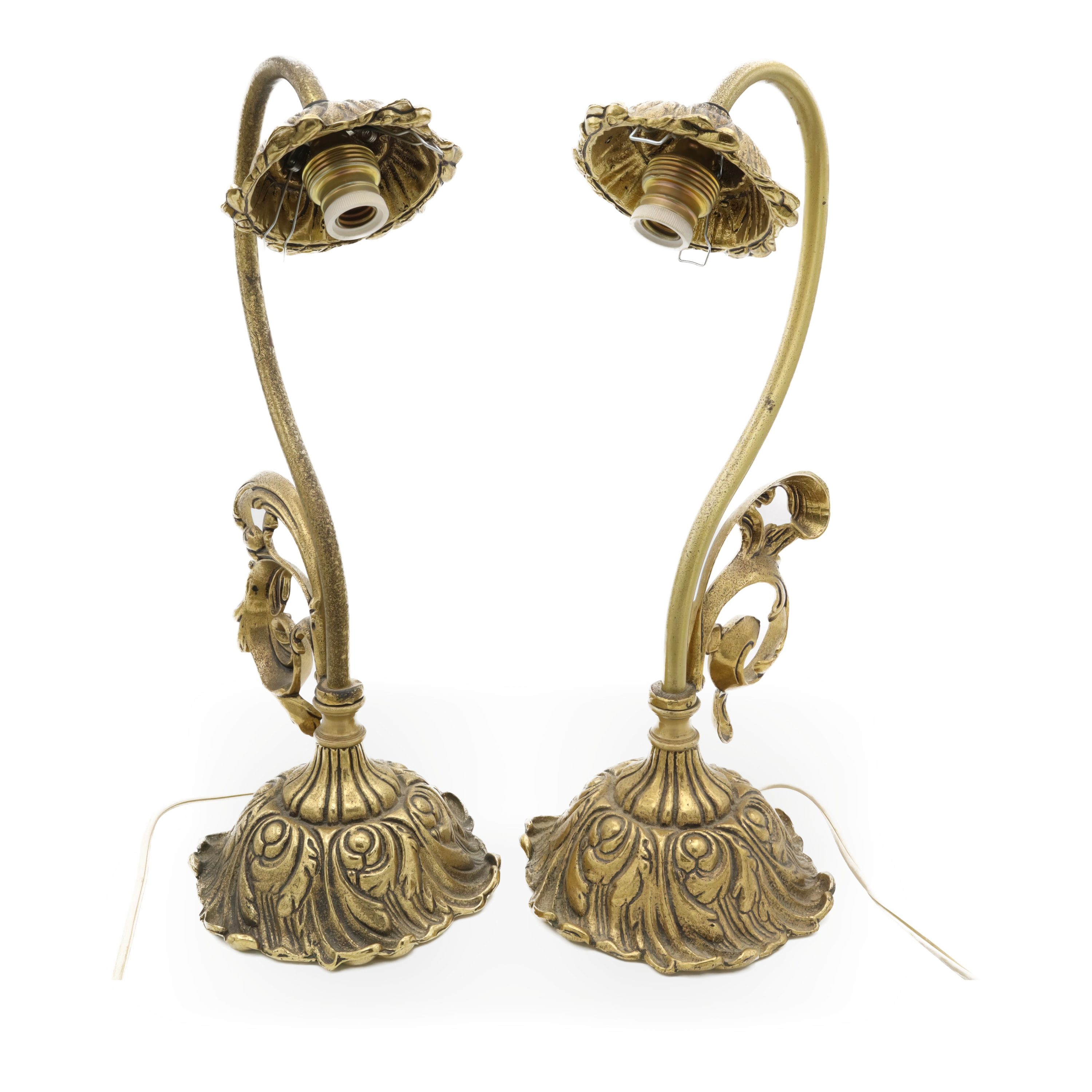 Antique French Bronze Lamp - Pair Of Bedside Lamps - Vintage Lighting Decor - French Country Bedroom Decor - Ornate Bronze Table Lamps