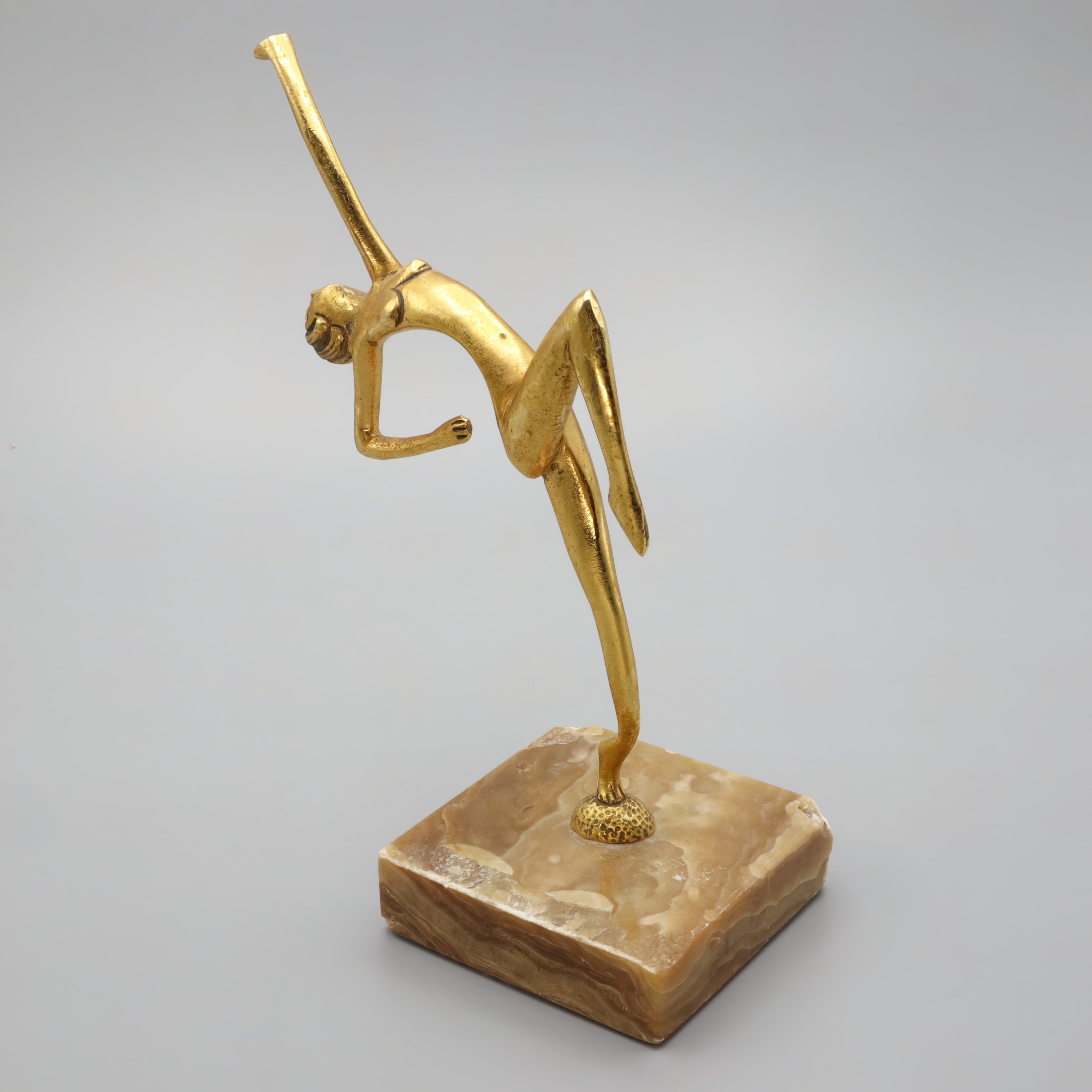 Art Deco Dancer Statue - Bronze Woman Figurine - Vintage Art Deco Sculpture - Elegant Bronze Decor - Collectible Figurine