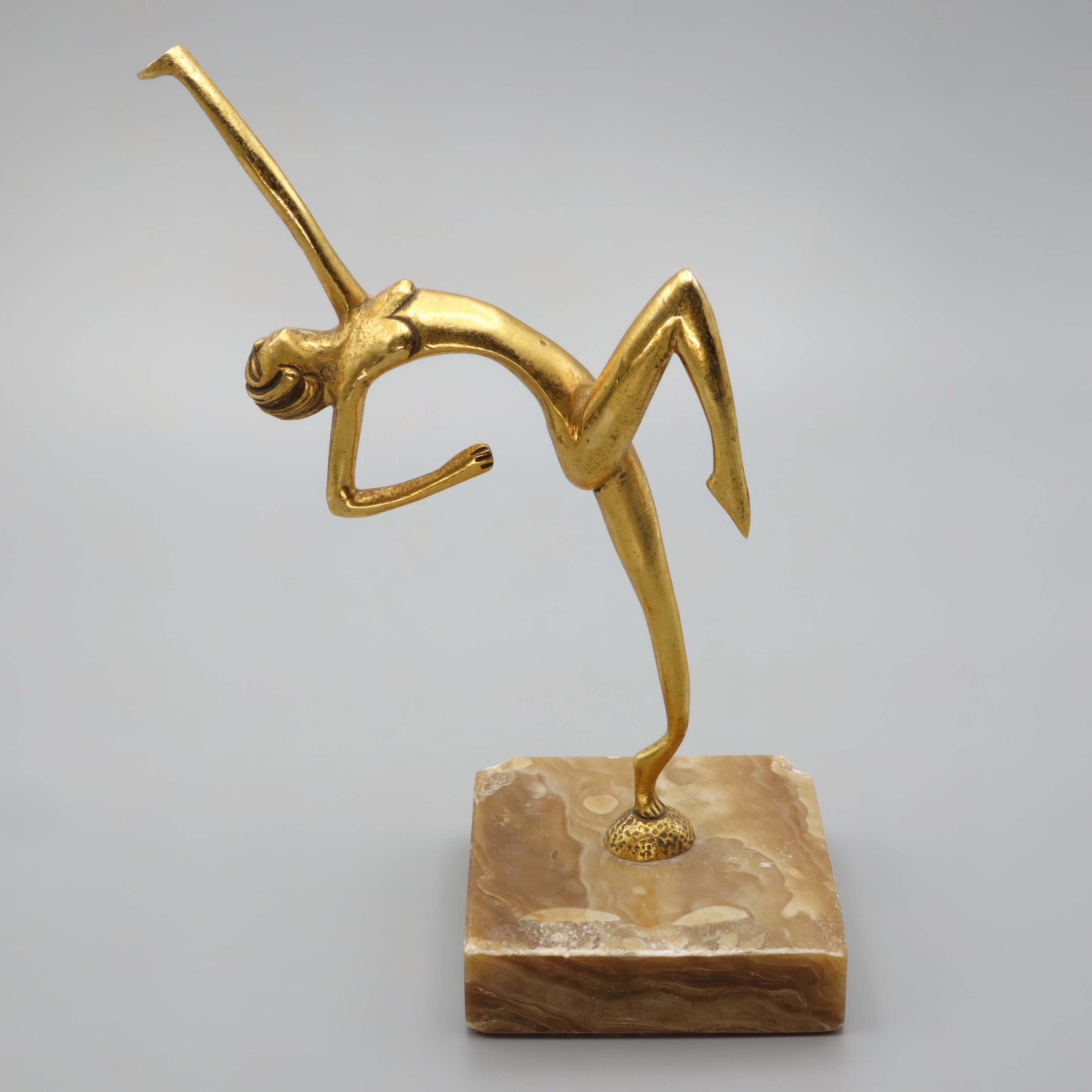 Art Deco Dancer Statue - Bronze Woman Figurine - Vintage Art Deco Sculpture - Elegant Bronze Decor - Collectible Figurine
