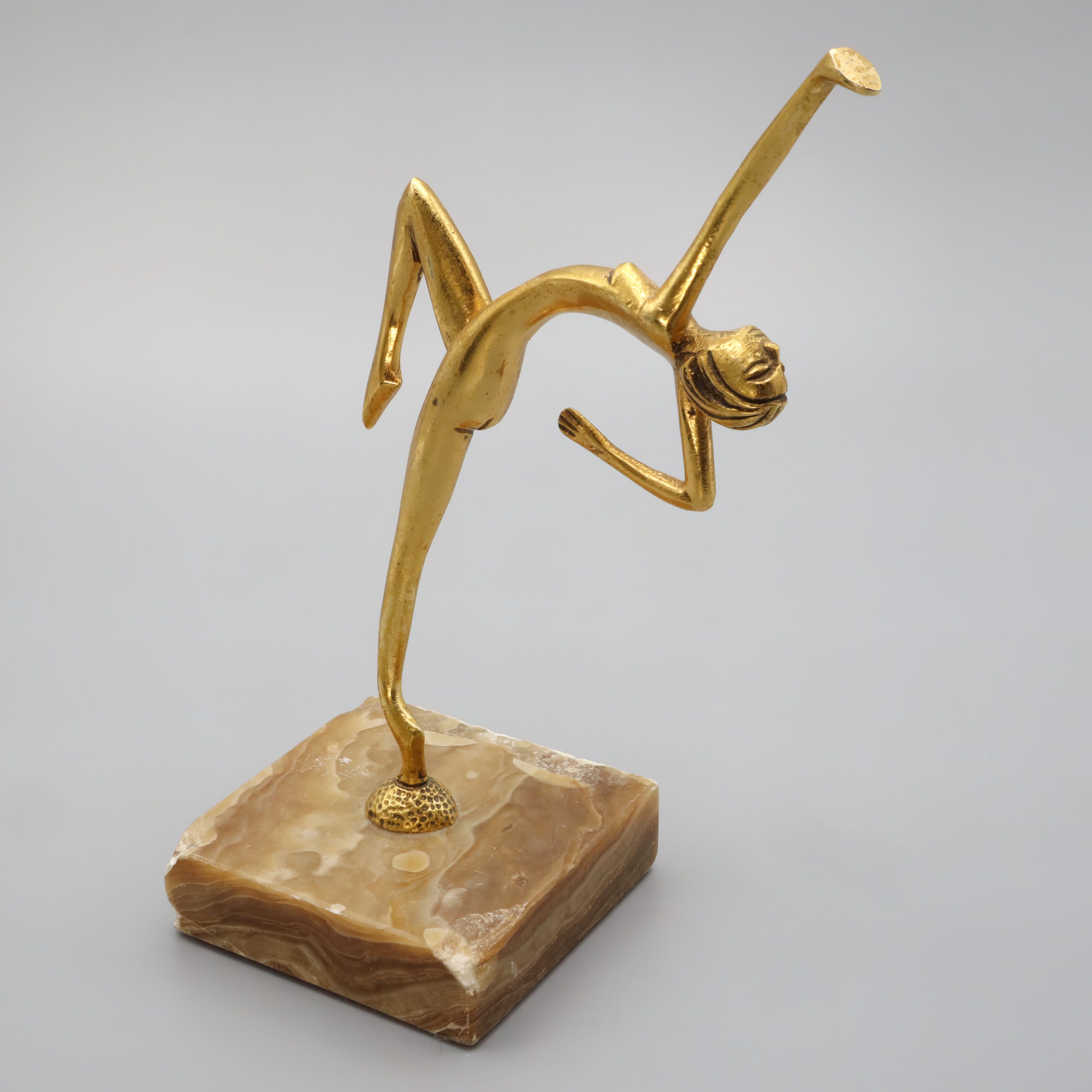 Art Deco Dancer Statue - Bronze Woman Figurine - Vintage Art Deco Sculpture - Elegant Bronze Decor - Collectible Figurine