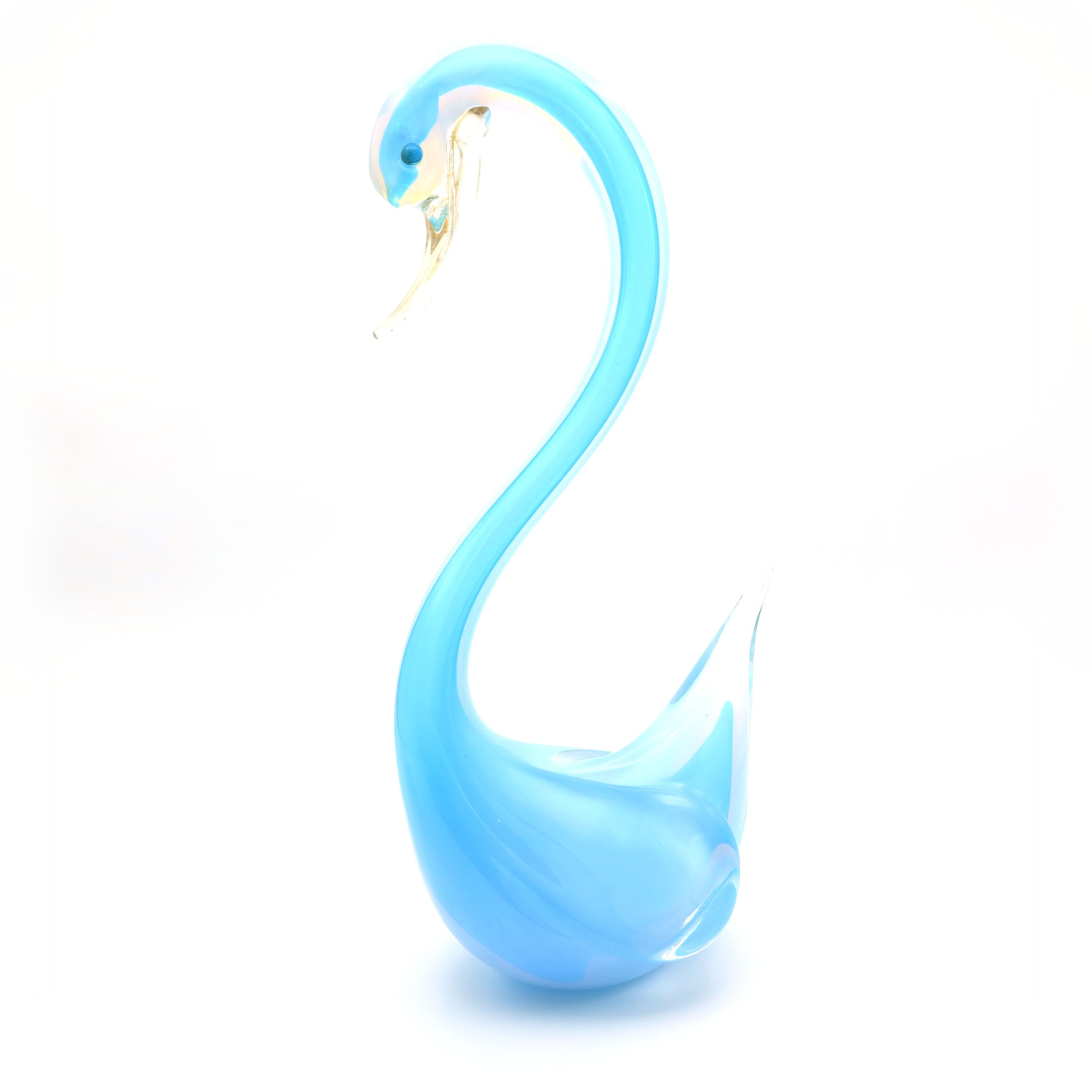 Large Murano Swan - Very Rare Huge Crystal Bird Figurine - Vintage Glass Animal Sculpture - Handblown Italian Art Glass