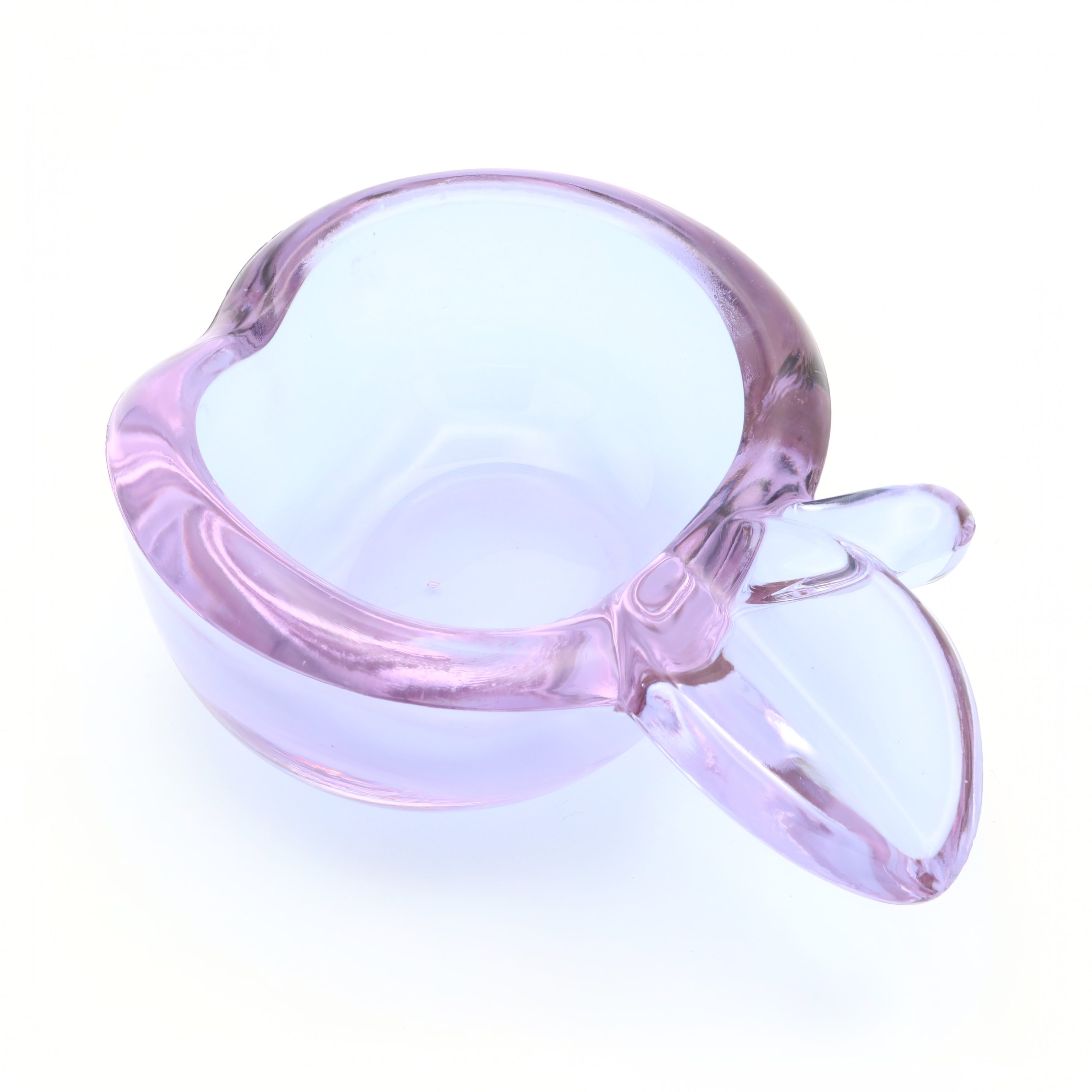 Murano Glass Ash Tray Apple – Blown Crystal Trinket Tray - Vintage Home Décor - Handmade Italian Art Glass - Mid Century Modern Glass Bowl - Collectible Glassware