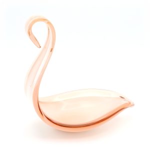 Murano Swan Centerpiece - Vintage Glass Swan Figurine - Hand Blown Murano Art Glass - Italian Glass Swan - Mid Century Modern Decor