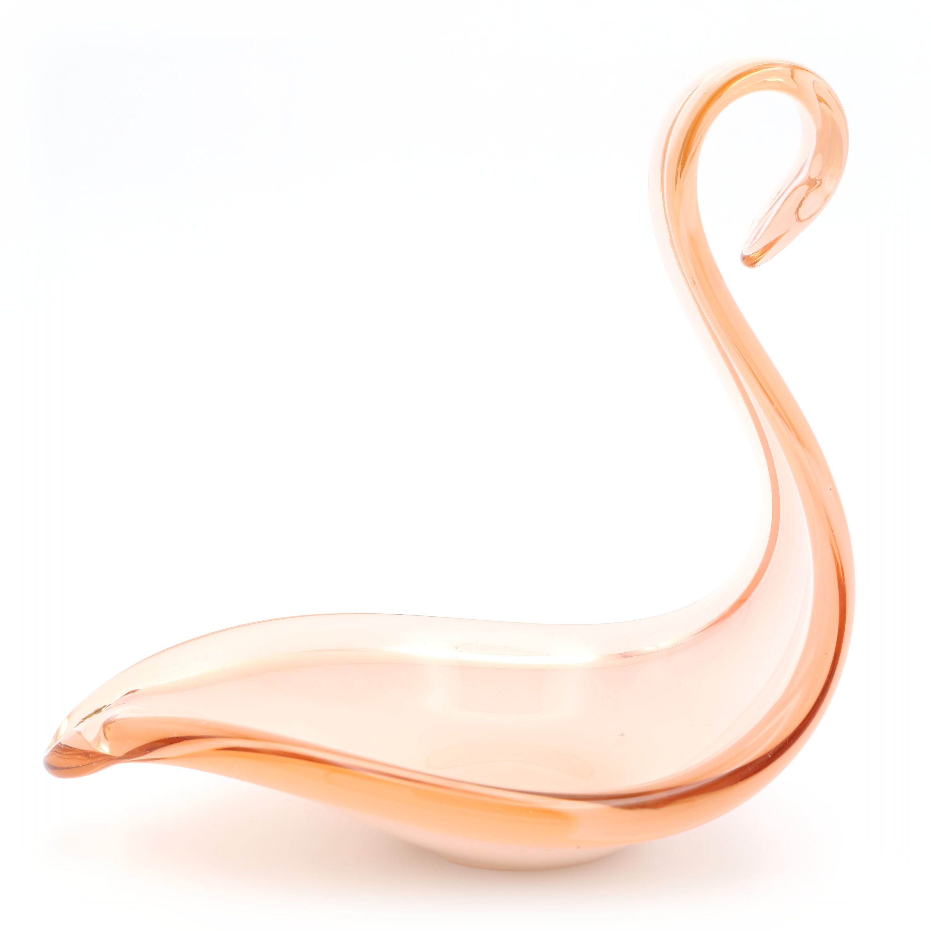 Murano Swan Centerpiece - Vintage Glass Swan Figurine - Hand Blown Murano Art Glass - Italian Glass Swan - Mid Century Modern Decor