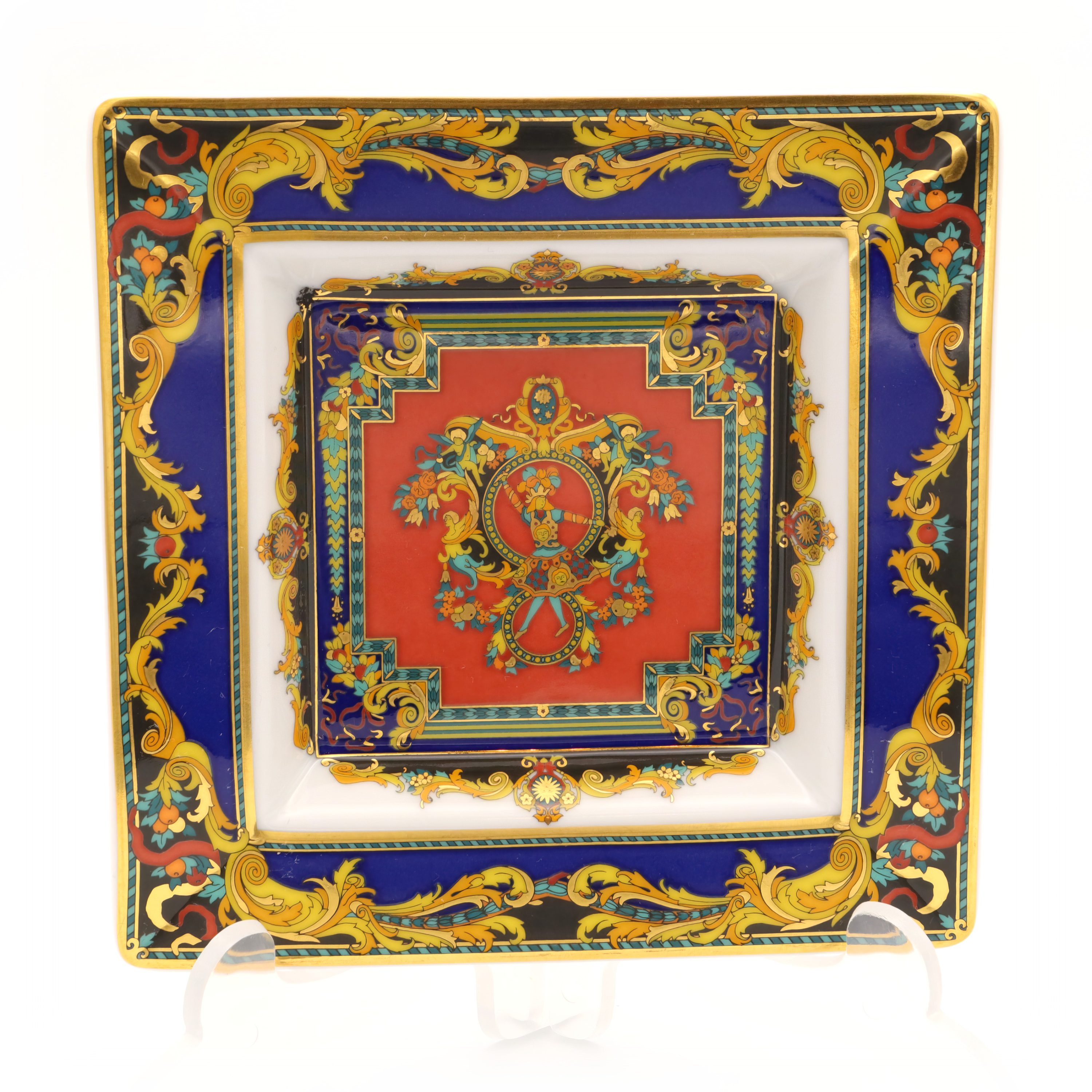 Versace Ashtray - Rosenthal Versace Trinket Tray - Vintage Versace Home Decor - Luxury Porcelain Ashtray - Collectible Versace Rosenthal