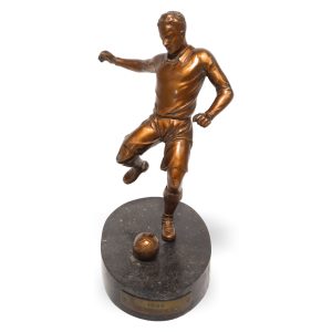 Bronze Football Player Statue 1930 Art Deco - Vintage Athletic Sculpture - French Sports Figure - Collectible Desk Statuette