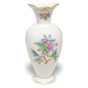 Heend Queen Victoria floral art nouveau vintage vase hand painted porcelain decorative collectible