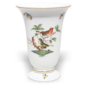 Herend porcelain vase with Rothschild bird motif, vintage hand-painted decorative collectible